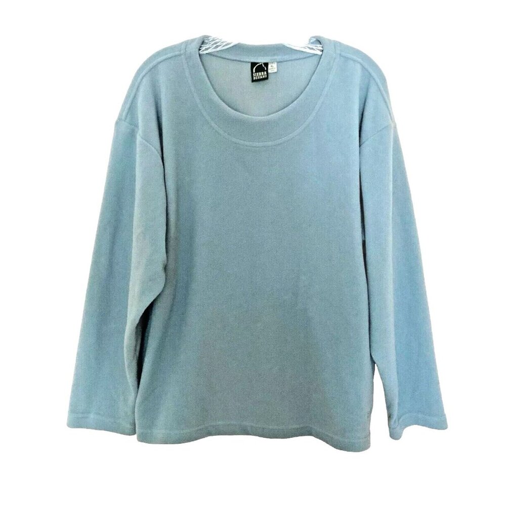 Sierra Designs Blue Womens XL Long Sleeve Pullover Fleece Top Outdoors